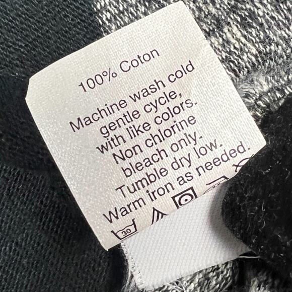 J. Crew Dress 3/4 Sleeve Heather Stripe Knit Button Detail Womens XXS Black Grey - Picture 10 of 12